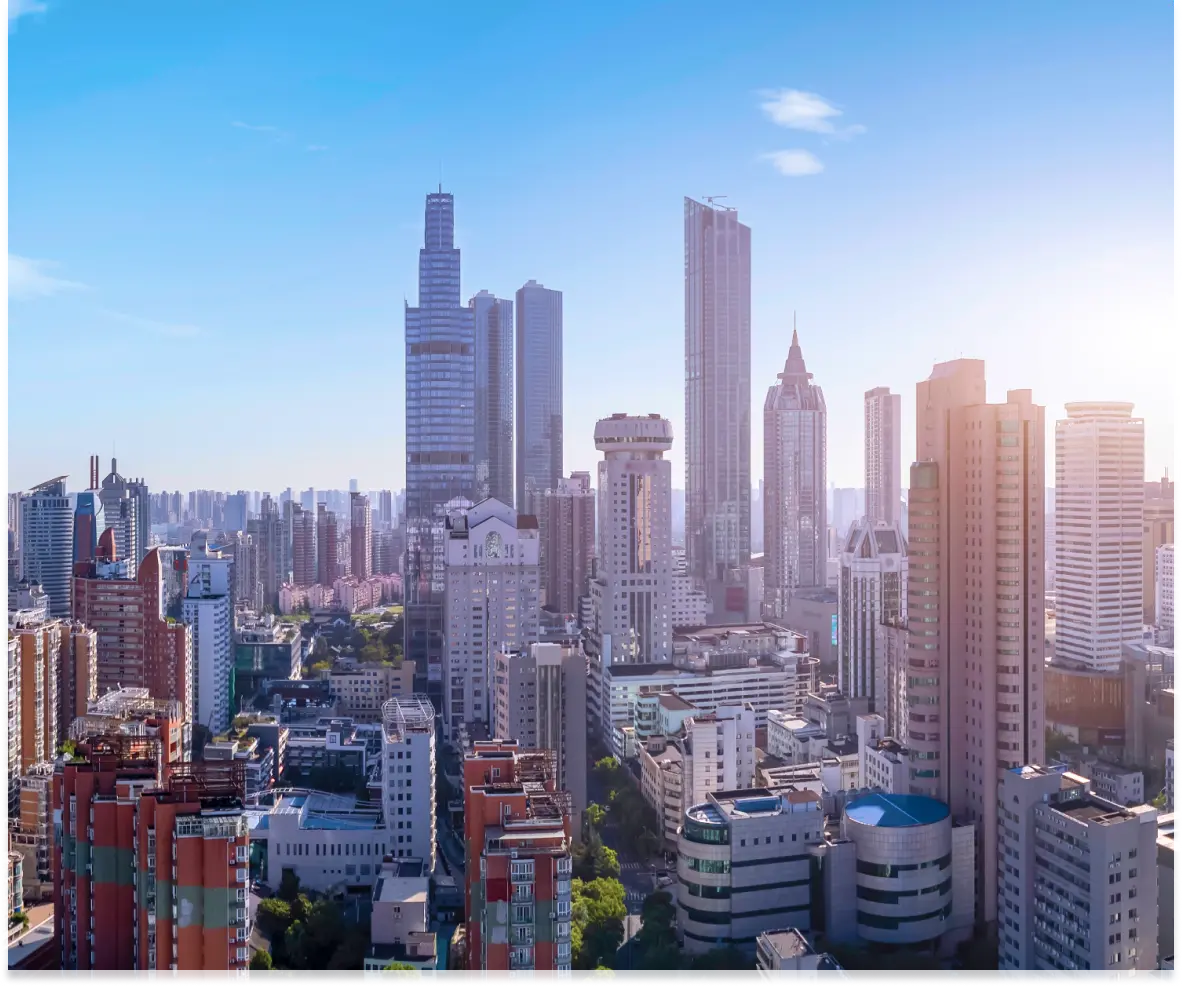 高層ビル群の都市景観