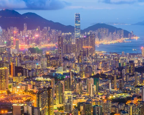 香港ヴィクトリアハーバーの夜景